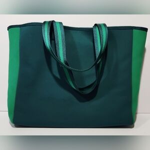 SummerSalt 2 Tone Green Neoprene Tote Bag Double Handle Yoga Gymnastics Workout